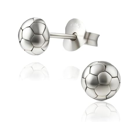 5MM Sterling Silver Football Earrings for Kids Cover