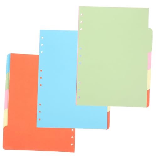 LEDMOMO 15個 ノート用バインダー仕切り紙 耐水性素材製 書き込み可能タブ付き 書類 レポート整理に