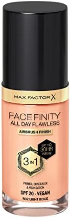 Max Factor Facefinity 3-In-1 All Day Flawless Foundation SPF 20 C50 Natural Rose, 30ml