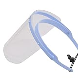 SeeFDENT Dental Face Shields with 10 Plastic Protective Films, Disposable Adjustable Detachable Full Face Mask, Protecting Your Face from Spray Dust Oil etc.