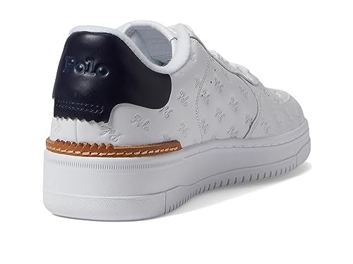 Image of Polo Ralph Lauren Mens Masters Court Logo Leather Sneaker