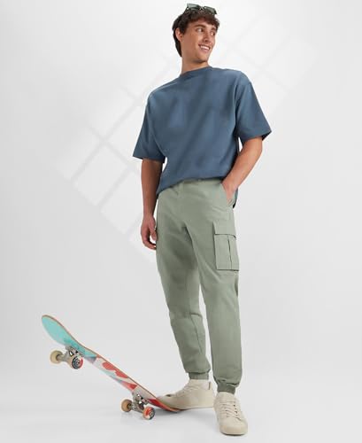 Image of Jockey Groove MZ10 Men Super Combed Cotton Woven Regular Fit Cargo Jogger with Seven Pockets