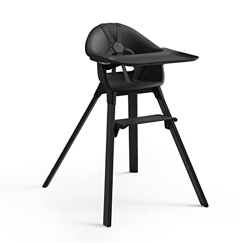 Seggiolone Stokke Clikk, Nero notte - Seggiolone All-In-One con Vassoio + Imbracatura - Leggero e...