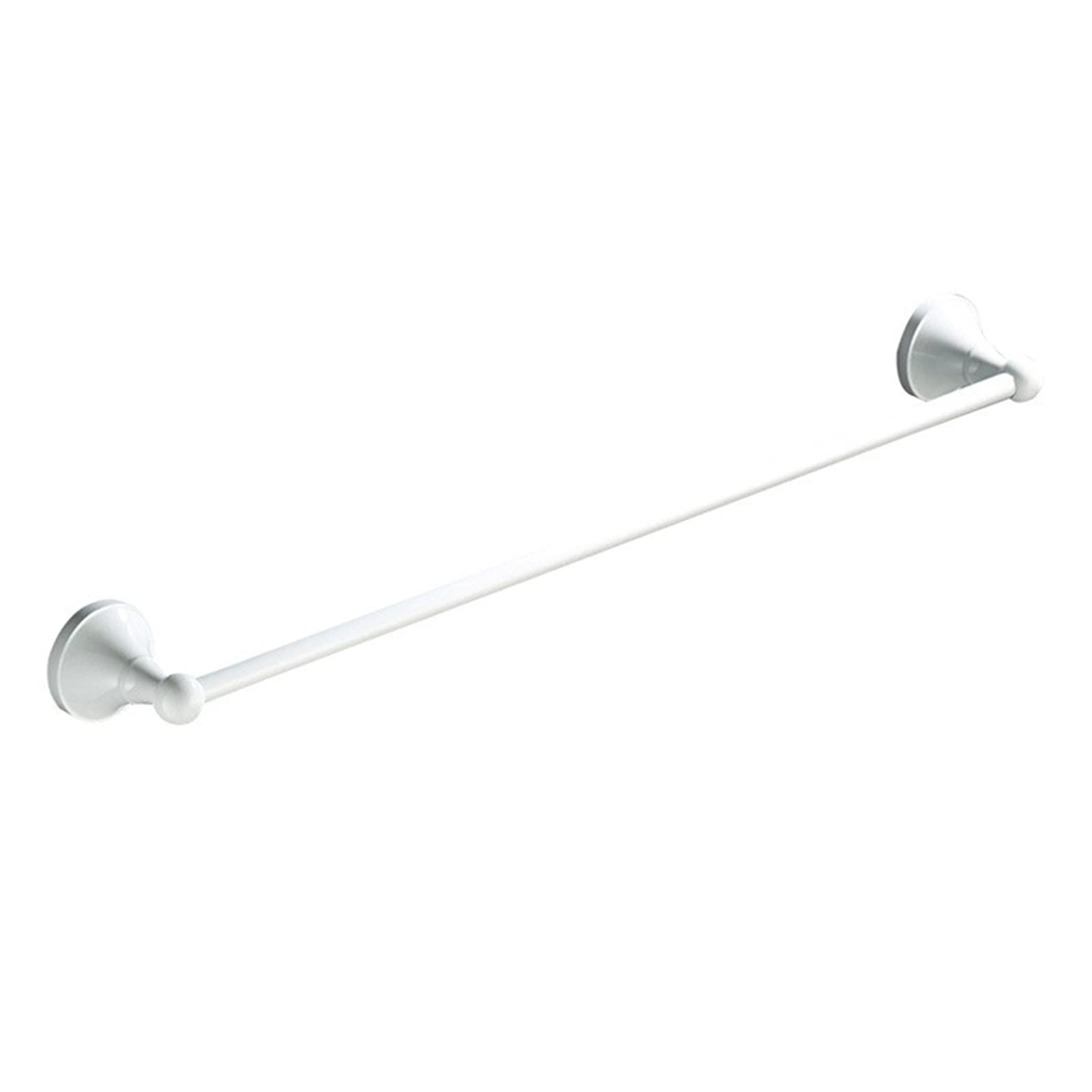 Porte-serviettes simple 24 pouces fixation murale robuste laiton blanc