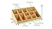 Premium Bamboo Coffee Condiment Organizer 11 Compartment
