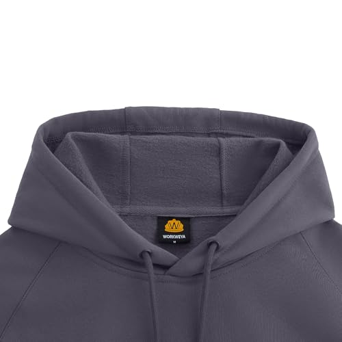 WORKWEYA FR Hoodies 10.5oz Cotton Fleece Flame Resistant Hooded Sweatshirt for Men4