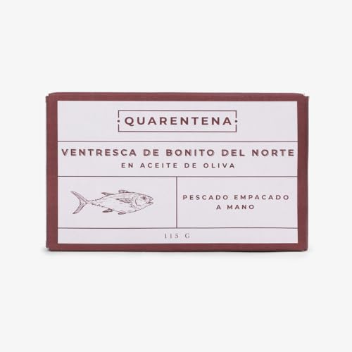 QUARENTENA - Ventresca de Bonito del Norte en Aceite de Oliva Virgen Extra, Producto Gourmet, 115g, Hecho en España