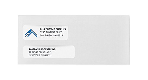 500 No. 9 Flip And Seal Double Window Security Envelopes - Designed For Quickbooks Invoices And Business Statements With Self Seal Flip Press And Seal Flap -Number 9 Size 3 7/8 Inch X 8 7/8 Inch #TOP4