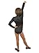 Vivian's Fashions Dancewear - Girls Mesh Piecing Long Sleeves Leotard (Black, X-Large)