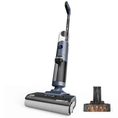 JONR ED12 Pro Aspiradora Húmeda y Seca, 3 en 1 Mopa Eléctrica Sin Cable, Limpieza de Tres Lados, Auto-Limpieza con Agua Caliente, Secado con Aire Caliente para Suelos Duros y Pelo de Mascotas