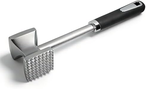 Meat Tenderizer Hammer, Dual-Sided Aluminum Alloy Mallet with Non...