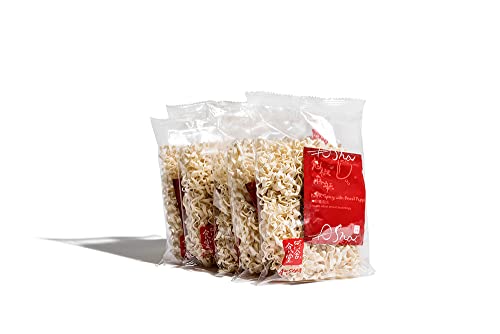 A-SHA Healthy Ramen Noodles, Medium Mandarin Style with Extra Spicy Ghost Pepper Sauce, Vegetarian Chili Noodles, Spicy Mala Ramen, Wavy, Medium-Width Noodles, 1 Bag, 5 Servings