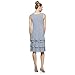 S.L. Fashions Women's Mother of The Bride Tiered Jacket Dress with Shoulder Embellishment, Concrete, 12