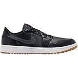 NIKE Air Jordan 1 Low G Golf Shoes (DD9315-005, Black/Gum Medium Brown/White/Anthracite) Size 10