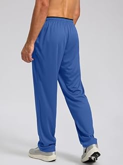 G Gradual Men's Sweatpants Mesh Lightweight with Zip Pockets Breathable Quick Dry Athletic Pants for Workout Running