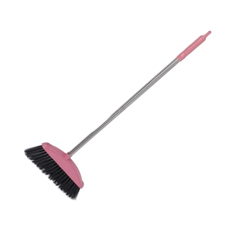 Unomor Pink Cleaning Kitchen Hair Cleaning Broom Stainless Steel Floor Cleaning Brooms Plastic Broo
