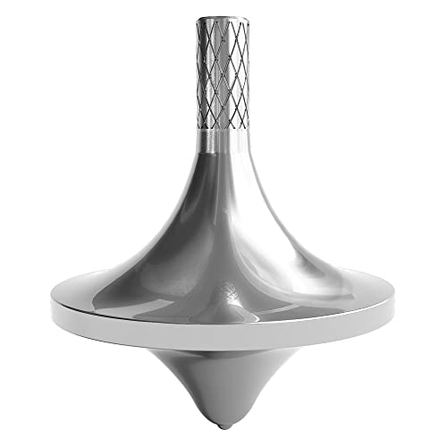 Spinning Top Accurate Metal Spinner Top Desktop Gyro Toys Little Fidget Toys (Silver,Gold, black)