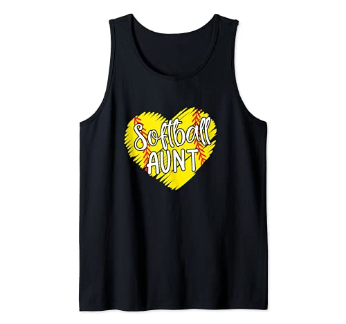 Softball Aunt designs For Women Baller Aunt Mother's Day Canotta
