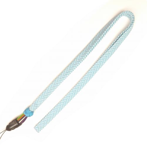 【伊賀くみひも】 ネックストラップ小田巻5本花(水色・白水色鹿子) 伝統的工芸品 日本製 正絹