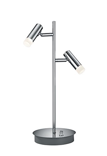 Preisvergleich Produktbild Trio Leuchten LED-Tischleuchte Zidane, chrom, Schirm Acryl weiß 578610206