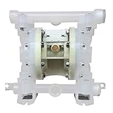 Diaphragm Pump 3t/h Flow 0.23 Inch NPT Air Operated Double Diaphragm Pump 101 PSI Engineering Plastics Industrial Pneumatic Transfer Pump, Corrosion Resistant
