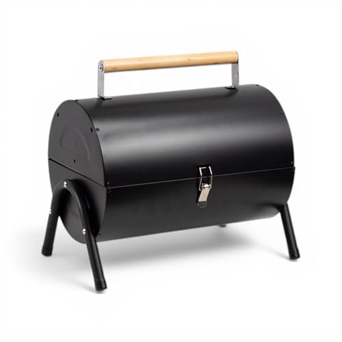 Barbacoa Portátil   PINCHO   Parrilla Carbón Plegable con Patas y Asa, Barbacoa de Mesa para Camping, Picnic, Playa y Terraza, Rejilla Extraíble, Compacta y Fácil de Limpiar