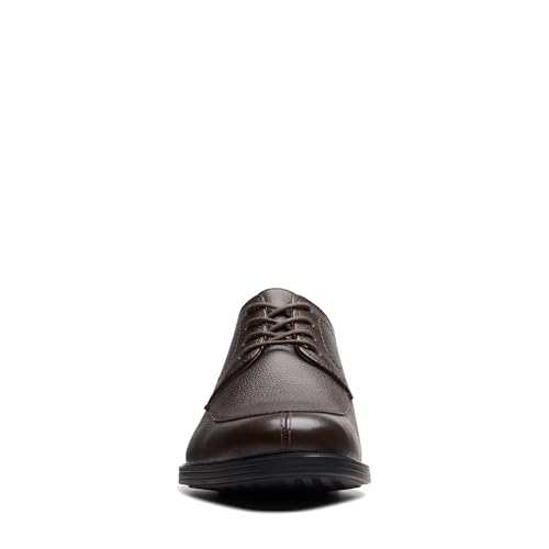 Clarks Men's Whiddon Apron Oxford, Dark Brown Tumbled Leather, 46 EU