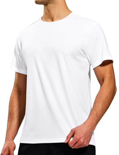 MIER Mens Dry Fit Workout T-Shirts Athletic Running Tshirt Short Sleeve Lightweight Airy Gym Sport Tee Shirt, Crew Neck2