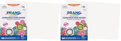 Image of Prang (Formerly SunWorks) Construction Paper, White, 12 inch x 18 inch, 50 Sheets (Pack of 2)