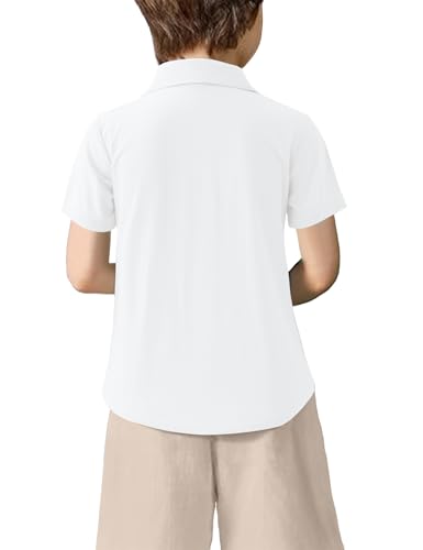 Image of Boys Guayabera Shirt Short Sleeve Button Down Casual Linen Shirt with Pockets for Summer Hawaiian Holiday 4-13Y