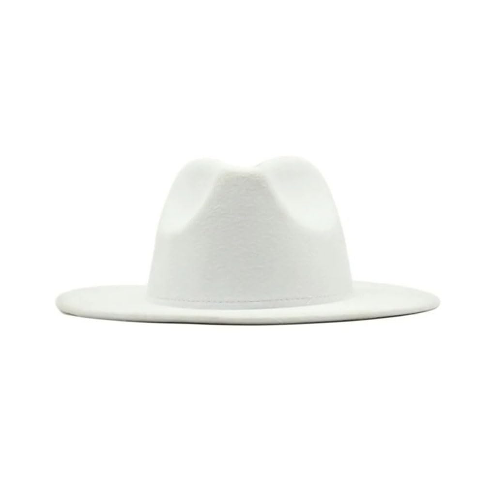 Cappello da donna in feltro Fedoras Big Brim cappelli per le donne Vintage Lady Flat Brim Jazz Cap