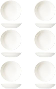 Ceramic Dip Dishes Plates, 6 Pack 3 Inches White Dipping Bowls, Serving Bowls for Side Dishes Sushi Soy Sauce Dish Porcelain Dipping Sauce Cups