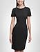 Calvin Klein Women's Short Sleeved Princess Seamed Sheath Dress, Black, 10