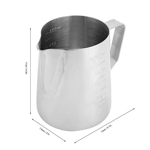 Jarra de espumador de leite de metal de aço inoxidável para espumar copo de café para espumar leite