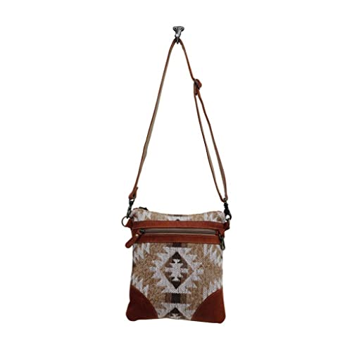 Image of Myra Bag Aztec Purse for Women - Canvas Bag with Real Leather Detailing, Boho Handbags for Women, Cute Western Purse