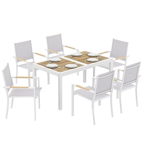 Outsunny Conjunto de Mesa y Sillas Jardín