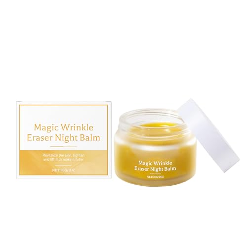BlueBouff Magic Wrinkle Eraser Night Balm - Anti Aging Night Cream with Rosehip & Marigold Extract Intensive Overnight Balm to Moisturize Lift & Firm Fade Fine Lines & Rejuvenate Skin