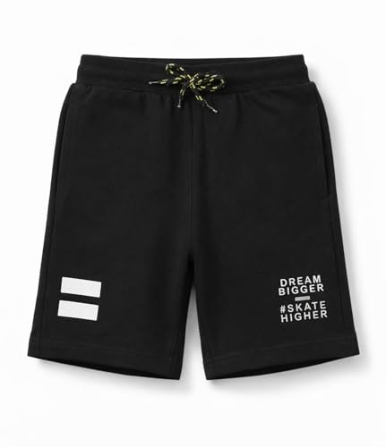 Image of Alan Jones Clothing Boys Casual Bermuda Shorts | Placement Print | French Terry | Regular Fit | Drawstring Closure | Age 5-16 Years | Lounge & Casual Wear