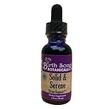 Birth Song Botanicals Solid & Serene Herbal Stress and Mood Support Tincture – Chamomile, Passionflower, Valerian Liquid Drops for Stress Support – Non-Habit Forming Natural Supplement