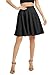 Imagen de EXCHIC Mujeres Elegante Cintura Elástica A-Línea Midi Falda Base Uniforme Plisada Patinaje Falda