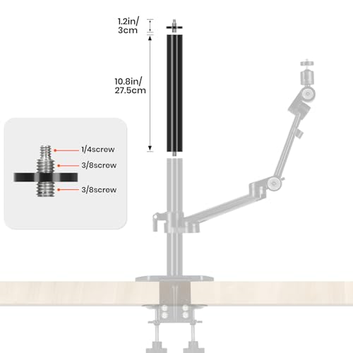 Image of TARION Modular Base Extension Rod 21.6 inch /55cm Pole Set (2X 10.8 Sections)