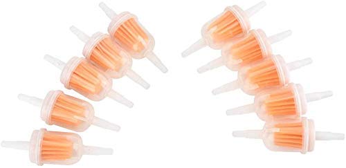 Deal Fontic 10 Packs 1/4 Inch X 5/16 Inch Gas Inline Fuel Filters Small Engine Replaces Fit For Kawasaki Kohler Briggs Stratton Universal John Deere #TOP6