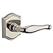 Baldwin HD.DEC.L.TAR Decorative Single Dummy Lever with Traditional Arch Rose -, Polished Nickel