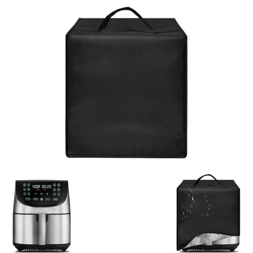 Image of Air Fryer Dust Cover for Gourmia GAF838 8 Qt Air Fryer Oven 14.5 inchD x 11.2 inchW x 13.4 inchH, Reusable 600D Nylon w / 12m Aluminum Foil, Heavy Duty, Heat Resistant, Waterproof, Dustproof