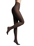 Conte French Cut Sheer Pantyhose Tights with Lace Top Panties Bikini 20 Den, Black (Nero), Small