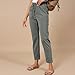 Vintage Corduroy Pants Women Dressy Casual Straight Leg Pants with Pockets Fall Comfortable High Waist Work Trousers Gray