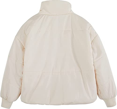 Girls Winter Long Sleeve Full Zipper Oversized Baggy Puffer Bubble Short Down Jacket Coat3