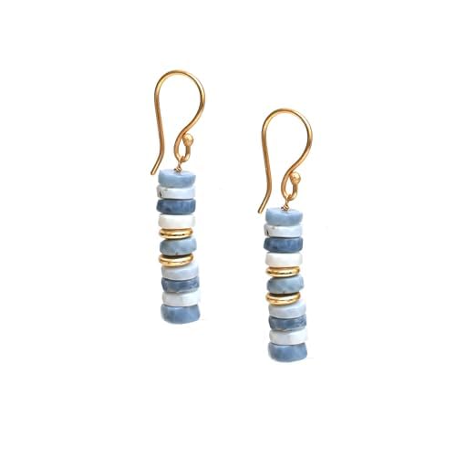 Natural Lightweight Beaded Dangling Earrings Gemstone Handmade Crystal Jewelry Hypoallergenic Non Tarnish Gold Plated Perfect Elegant Jewelry Gifts For Women