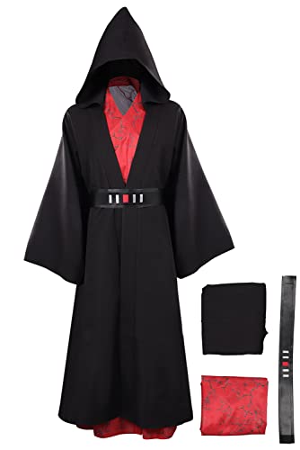 BAEHEU Mens Emperor Palpatine Costume Rise of Skywalker Darth Sidious Cosplay Cloak Robe Halloween Outfits