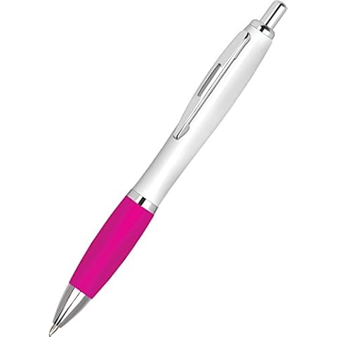 Personalised Full Colour Contour Pens - Pink Grips Cover
